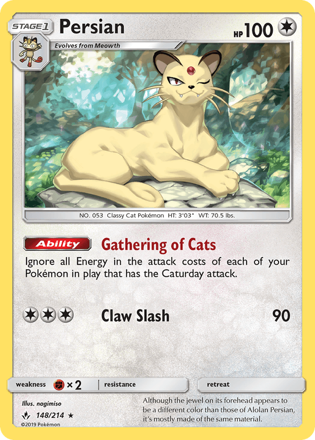 Carta Persian 148/214 do set Unbroken Bonds — Pokémon TCG | Bynx