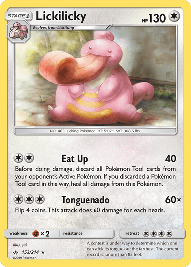 Carta Lickilicky 153/214 do set Unbroken Bonds — Pokémon TCG | Bynx