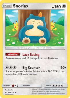 Snorlax 158 — Unbroken Bonds