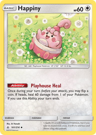 Carta Happiny 161/214 do set Unbroken Bonds — Pokémon TCG | Bynx