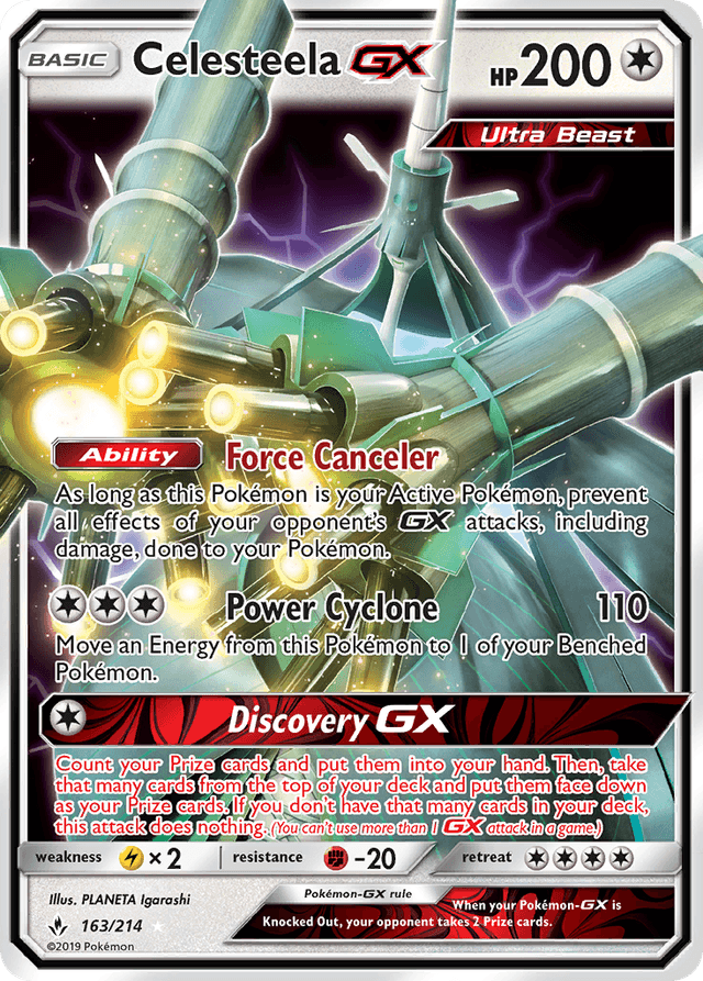 Carta Celesteela-GX 163/214 do set Unbroken Bonds — Pokémon TCG | Bynx
