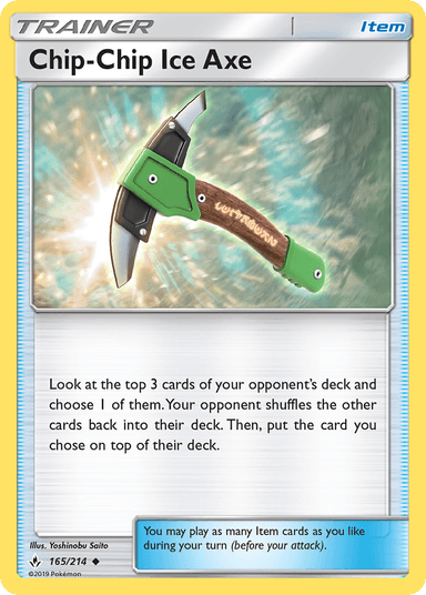 Carta Chip-Chip Ice Axe 165/214 do set Unbroken Bonds — Pokémon TCG | Bynx