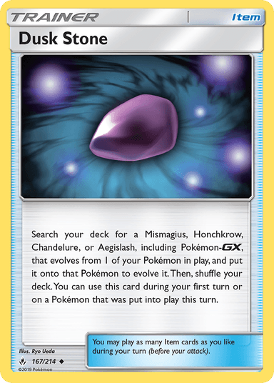 Carta Dusk Stone 167/214 do set Unbroken Bonds — Pokémon TCG | Bynx