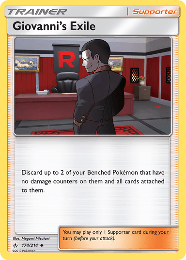 Carta Giovanni's Exile 174/214 do set Unbroken Bonds — Pokémon TCG | Bynx