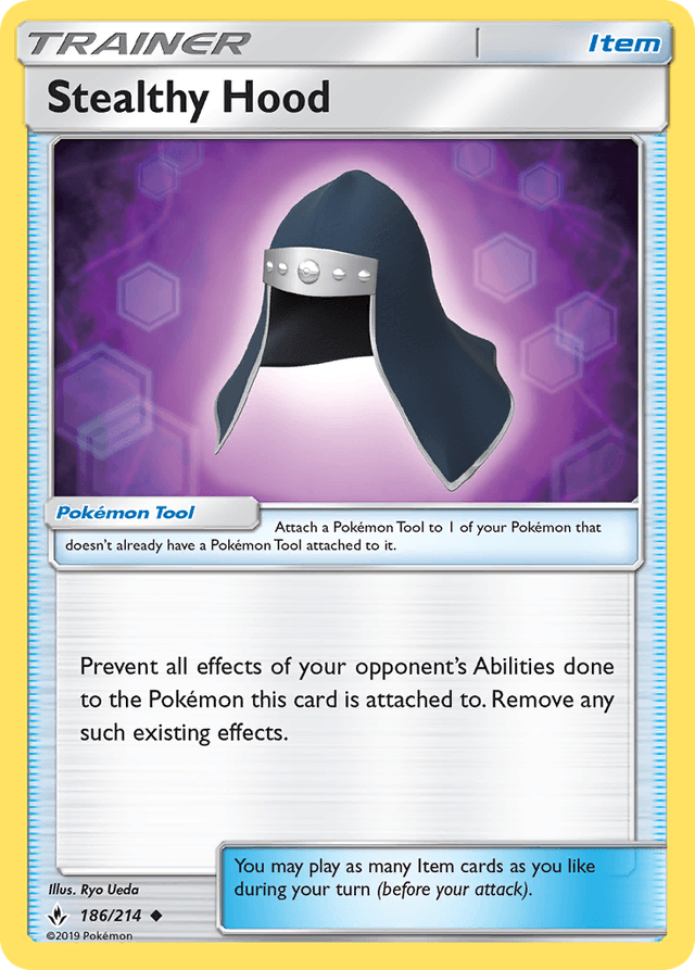 Carta Stealthy Hood 186/214 do set Unbroken Bonds — Pokémon TCG | Bynx