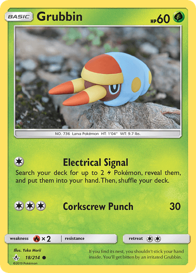 Carta Grubbin 18/214 do set Unbroken Bonds — Pokémon TCG | Bynx