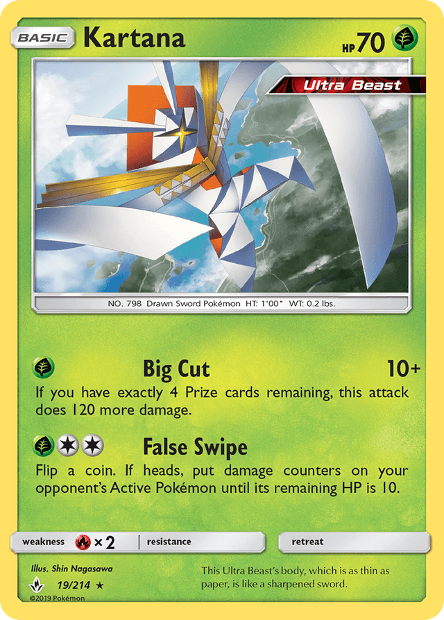 Carta Kartana 19/214 do set Unbroken Bonds — Pokémon TCG | Bynx