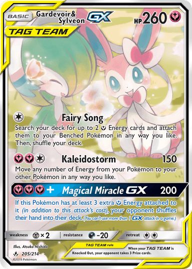 Carta Gardevoir & Sylveon-GX 205/214 do set Unbroken Bonds — Pokémon TCG | Bynx