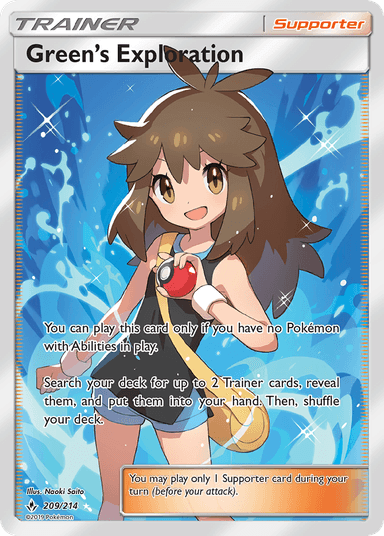 Carta Green's Exploration 209/214 do set Unbroken Bonds — Pokémon TCG | Bynx
