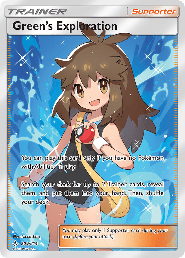 Carta Green's Exploration 209/214 do set Unbroken Bonds — Pokémon TCG | Bynx