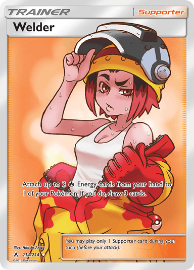 Carta Welder 214/214 do set Unbroken Bonds — Pokémon TCG | Bynx