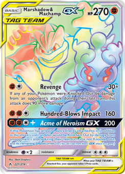 Marshadow & Machamp-GX 221 — Unbroken Bonds