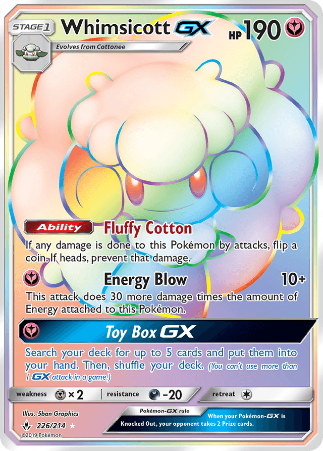 Carta Whimsicott-GX 226/214 do set Unbroken Bonds — Pokémon TCG | Bynx
