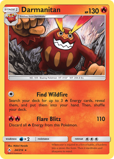 Carta Darmanitan 24/214 do set Unbroken Bonds — Pokémon TCG | Bynx
