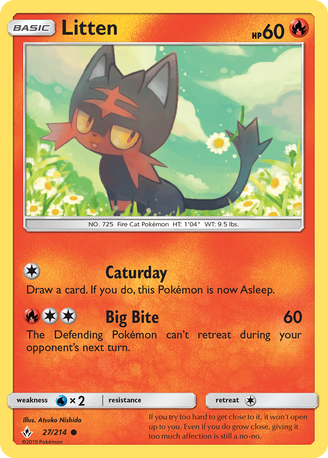 Carta Litten 27/214 do set Unbroken Bonds — Pokémon TCG | Bynx