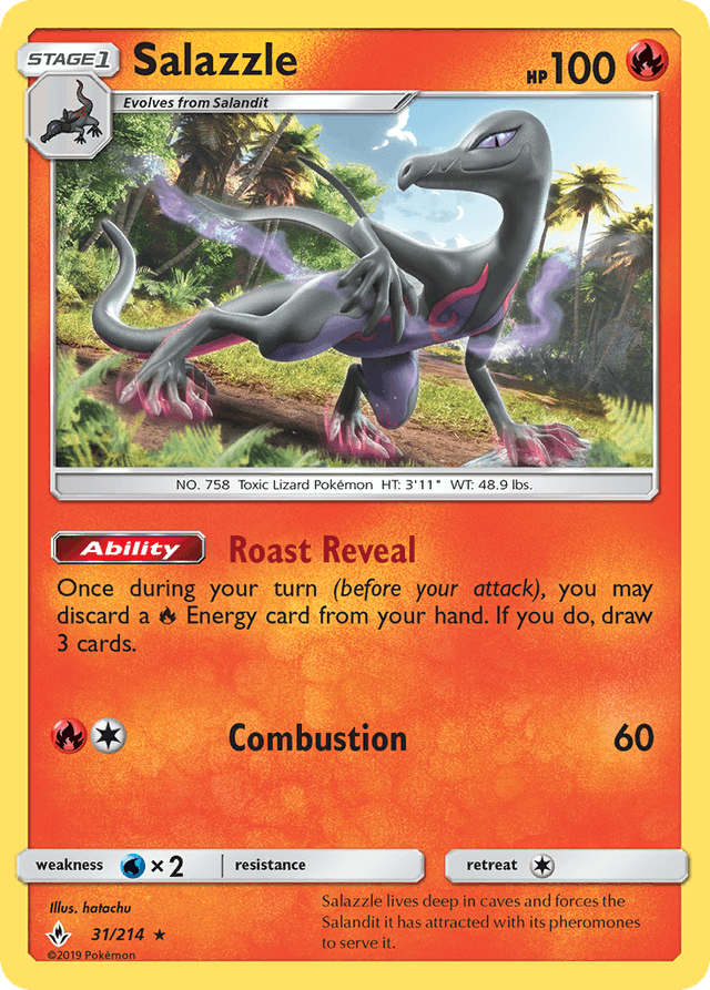 Carta Salazzle 31/214 do set Unbroken Bonds — Pokémon TCG | Bynx