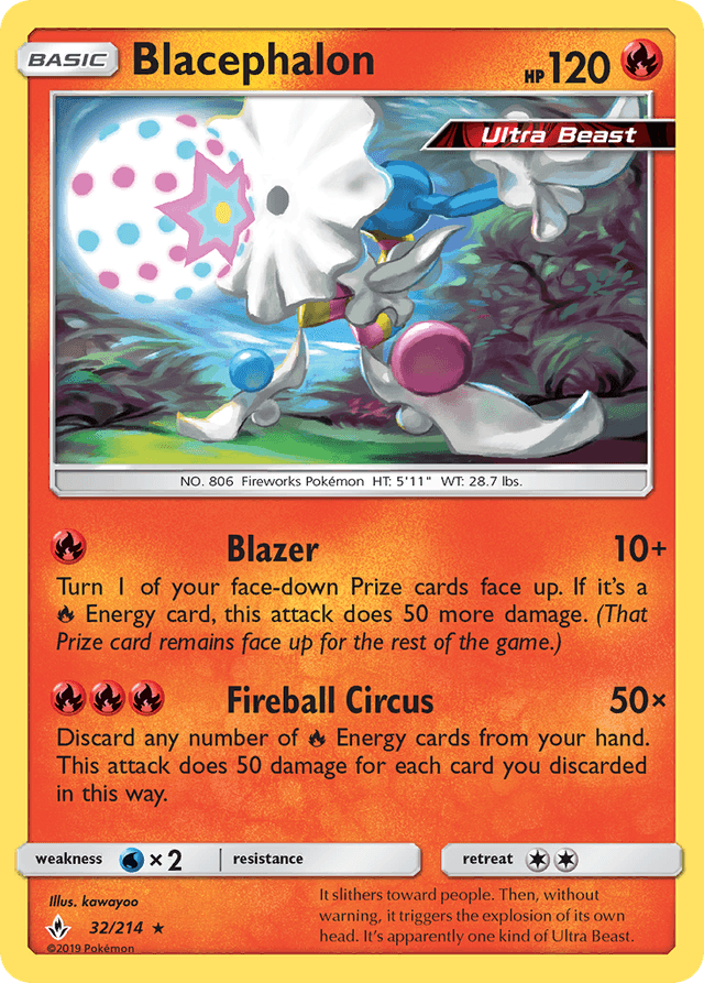 Carta Blacephalon 32/214 do set Unbroken Bonds — Pokémon TCG | Bynx