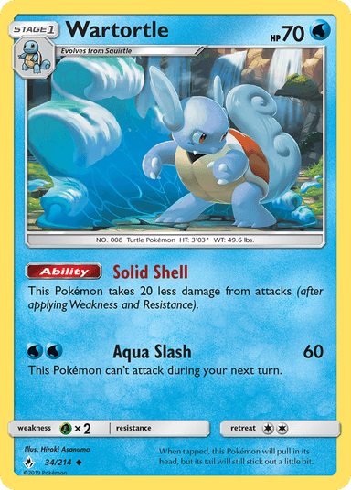 Carta Wartortle 34/214 do set Unbroken Bonds — Pokémon TCG | Bynx