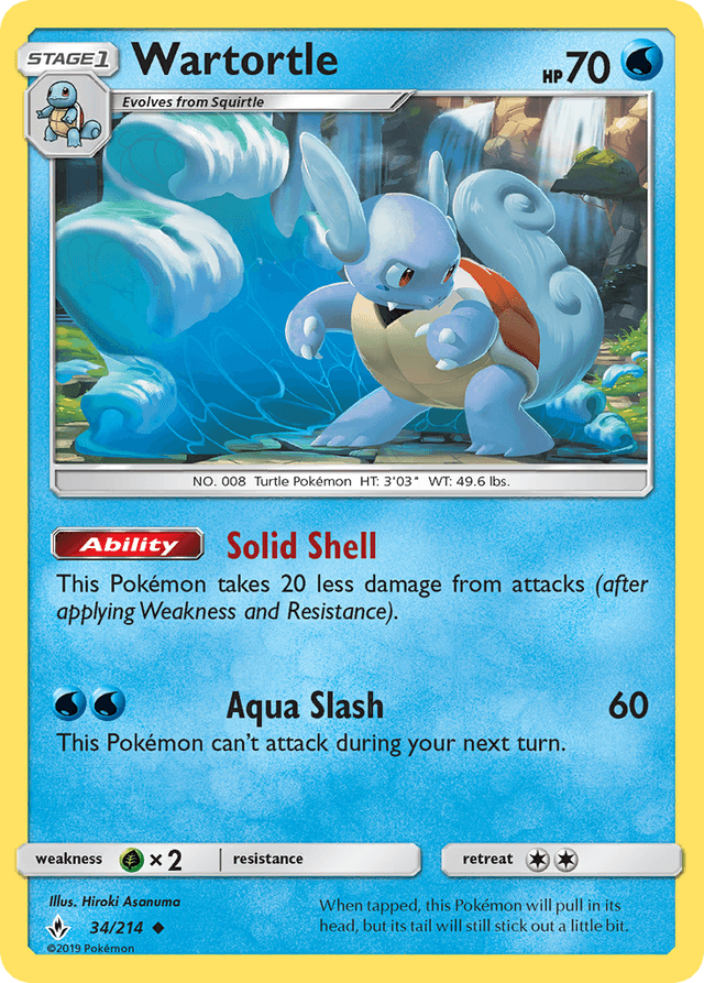Carta Wartortle 34/214 do set Unbroken Bonds — Pokémon TCG | Bynx