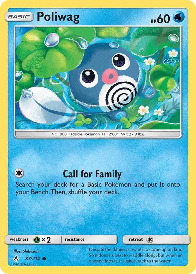 Carta Poliwag 37/214 do set Unbroken Bonds — Pokémon TCG | Bynx