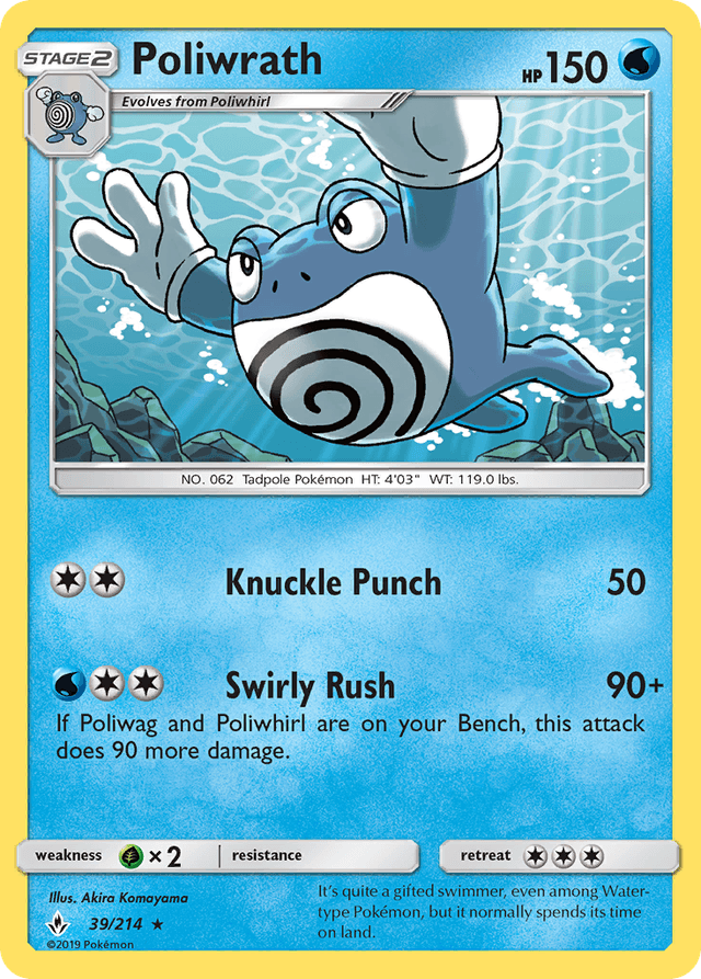 Carta Poliwrath 39/214 do set Unbroken Bonds — Pokémon TCG | Bynx