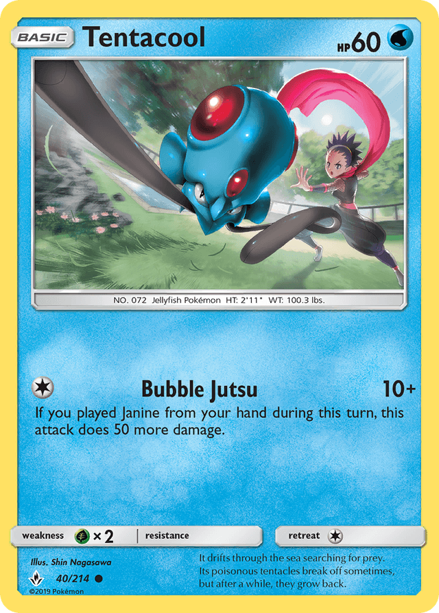 Carta Tentacool 40/214 do set Unbroken Bonds — Pokémon TCG | Bynx