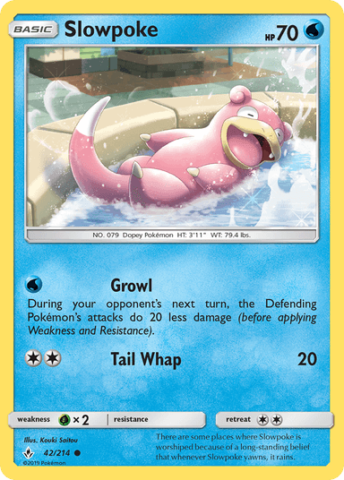 Carta Slowpoke 42/214 do set Unbroken Bonds — Pokémon TCG | Bynx