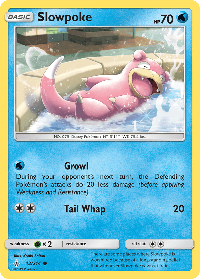 Carta Slowpoke 42/214 do set Unbroken Bonds — Pokémon TCG | Bynx