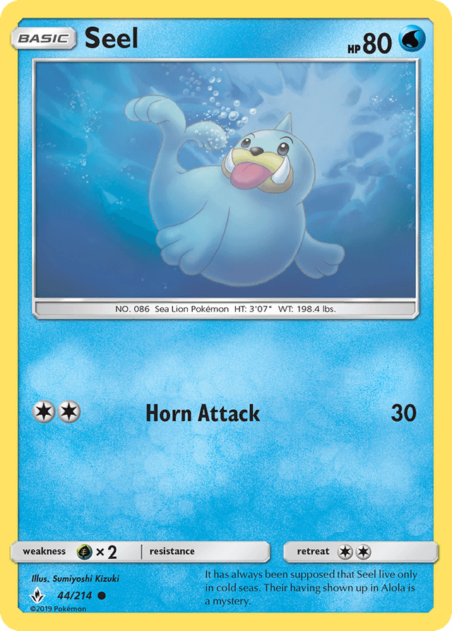 Carta Seel 44/214 do set Unbroken Bonds — Pokémon TCG | Bynx
