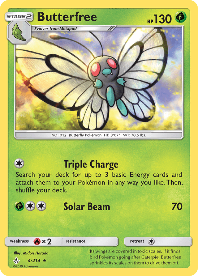 Carta Butterfree 4/214 do set Unbroken Bonds — Pokémon TCG | Bynx
