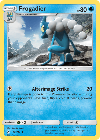 Carta Frogadier 52/214 do set Unbroken Bonds — Pokémon TCG | Bynx