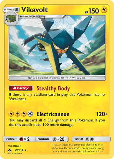 Carta Vikavolt 59/214 do set Unbroken Bonds — Pokémon TCG | Bynx
