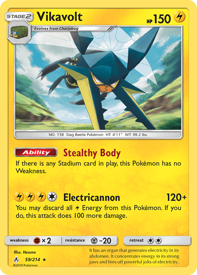 Carta Vikavolt 59/214 do set Unbroken Bonds — Pokémon TCG | Bynx