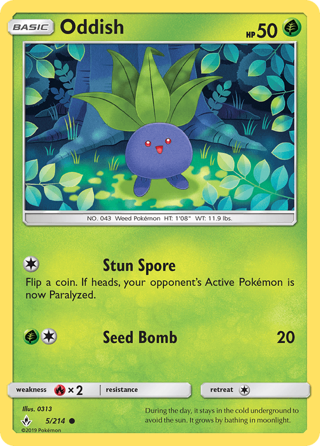 Carta Oddish 5/214 do set Unbroken Bonds — Pokémon TCG | Bynx