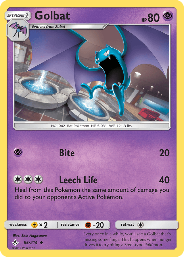 Carta Golbat 65/214 do set Unbroken Bonds — Pokémon TCG | Bynx