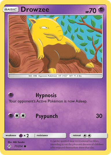 Carta Drowzee 71/214 do set Unbroken Bonds — Pokémon TCG | Bynx