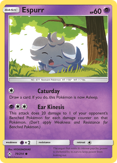 Carta Espurr 79/214 do set Unbroken Bonds — Pokémon TCG | Bynx