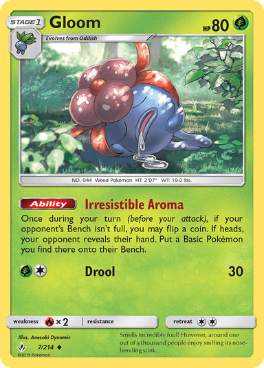 Carta Gloom 7/214 do set Unbroken Bonds — Pokémon TCG | Bynx