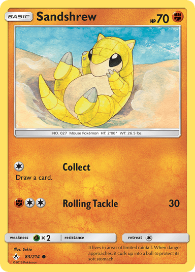 Carta Sandshrew 83/214 do set Unbroken Bonds — Pokémon TCG | Bynx