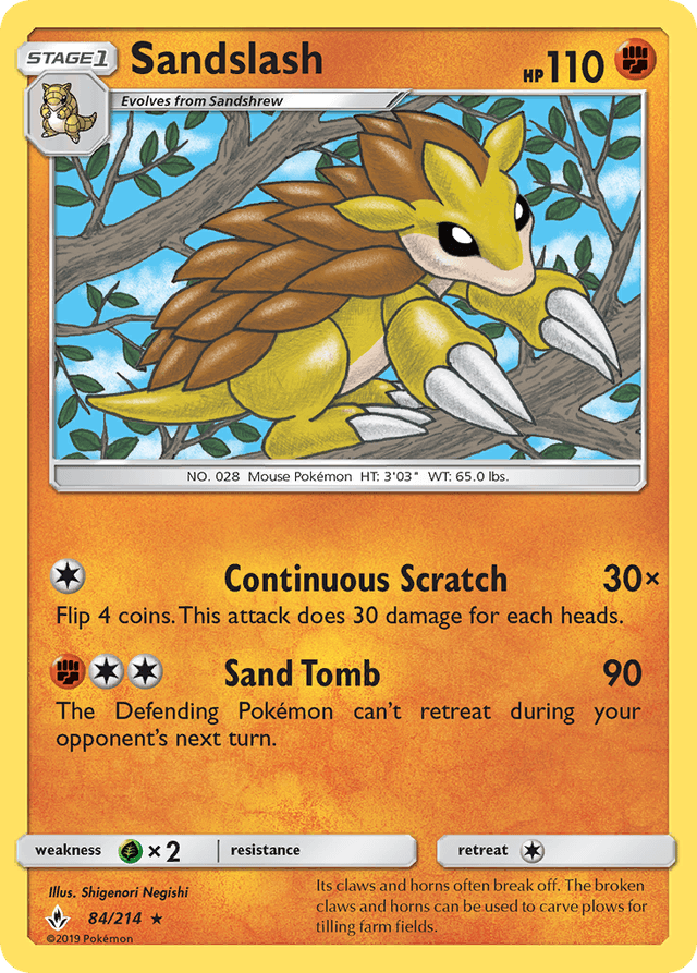 Carta Sandslash 84/214 do set Unbroken Bonds — Pokémon TCG | Bynx