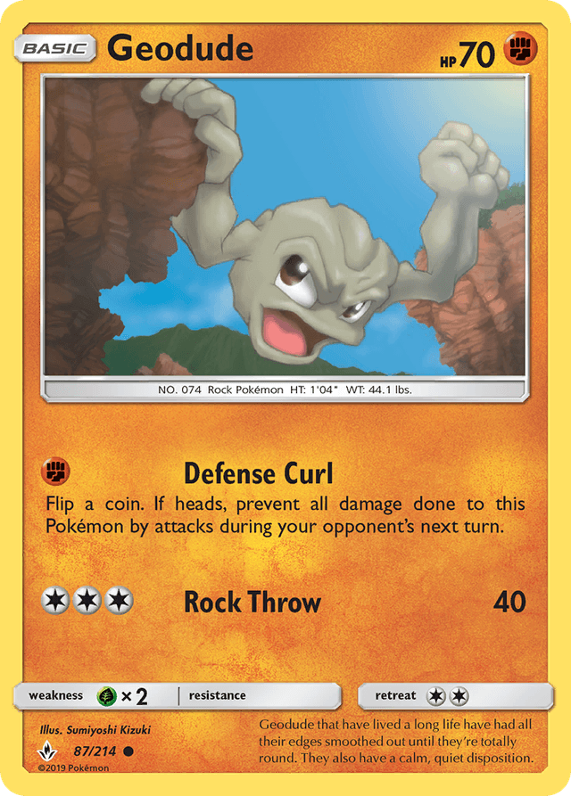 Carta Geodude 87/214 do set Unbroken Bonds — Pokémon TCG | Bynx
