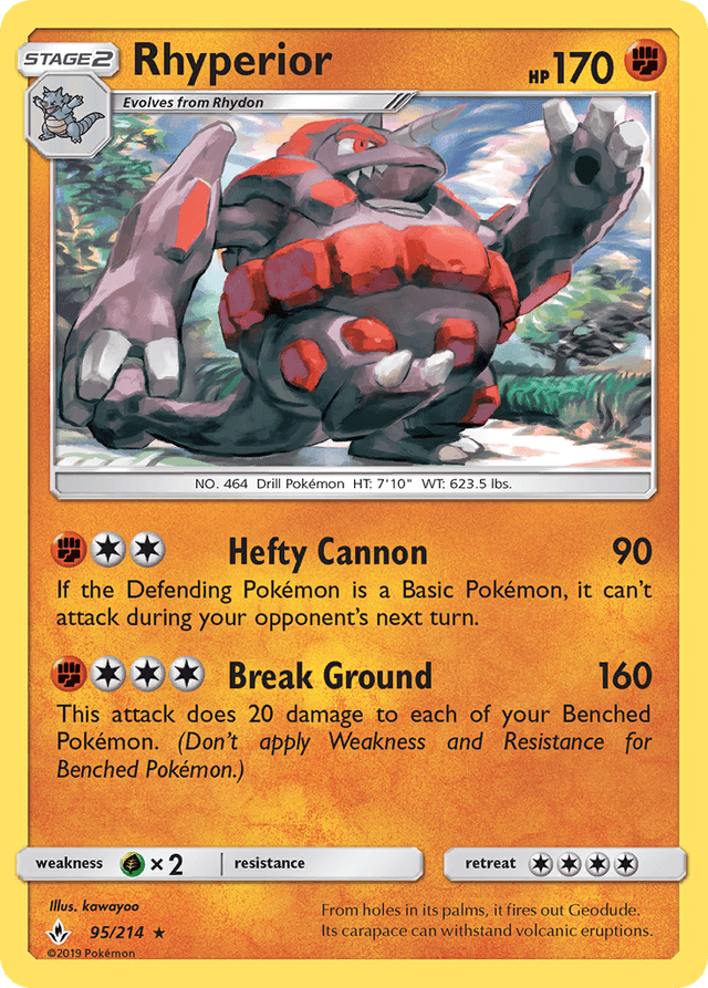 Carta Rhyperior 95/214 do set Unbroken Bonds — Pokémon TCG | Bynx