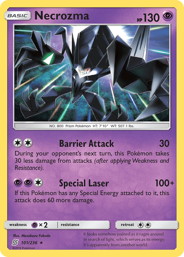 Carta Necrozma 101/236 do set Unified Minds — Pokémon TCG | Bynx