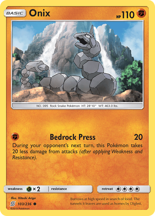 Carta Onix 103/236 do set Unified Minds — Pokémon TCG | Bynx
