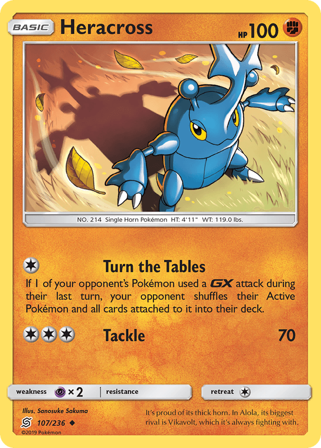 Carta Heracross 107/236 do set Unified Minds — Pokémon TCG | Bynx