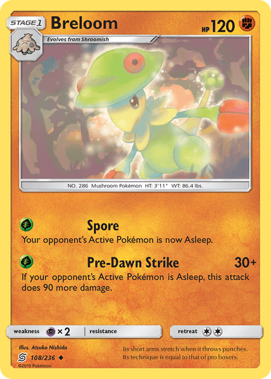Carta Breloom 108/236 do set Unified Minds — Pokémon TCG | Bynx