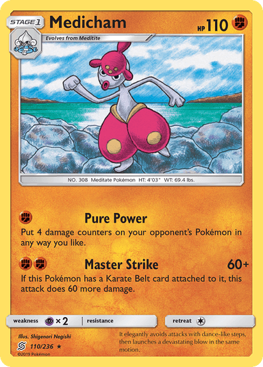 Carta Medicham 110/236 do set Unified Minds — Pokémon TCG | Bynx
