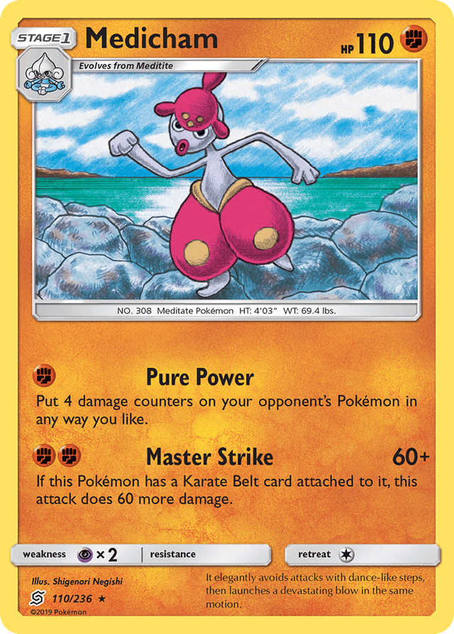 Carta Medicham 110/236 do set Unified Minds — Pokémon TCG | Bynx
