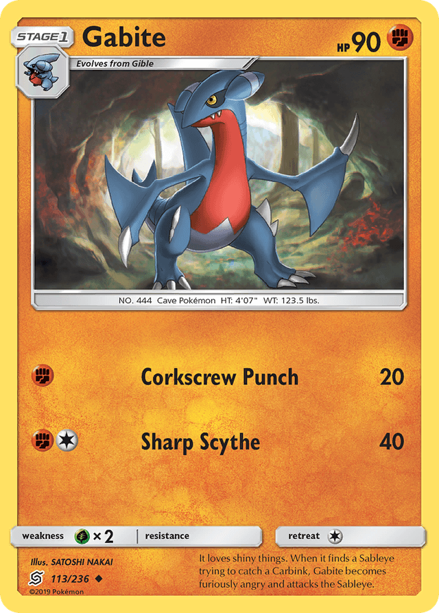 Carta Gabite 113/236 do set Unified Minds — Pokémon TCG | Bynx