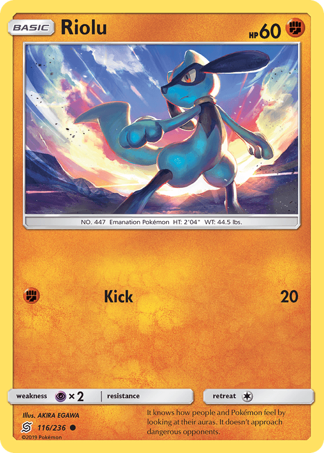 Carta Riolu 116/236 do set Unified Minds — Pokémon TCG | Bynx